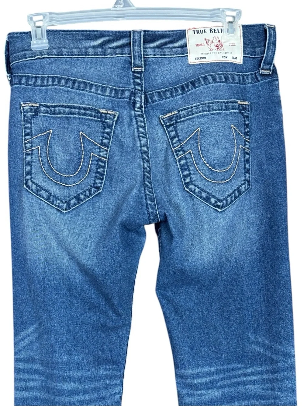 True Religion Devin Loose Straight Jeans Medium Wash Stretch Denim Men's Size 30